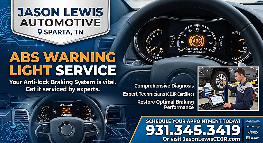 ABS warning light service for Chrysler, Dodge, Jeep and Ram vehicles