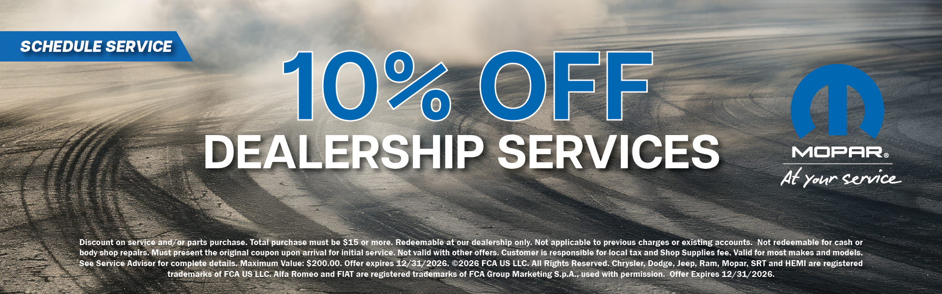 10% Off Dealershp Services