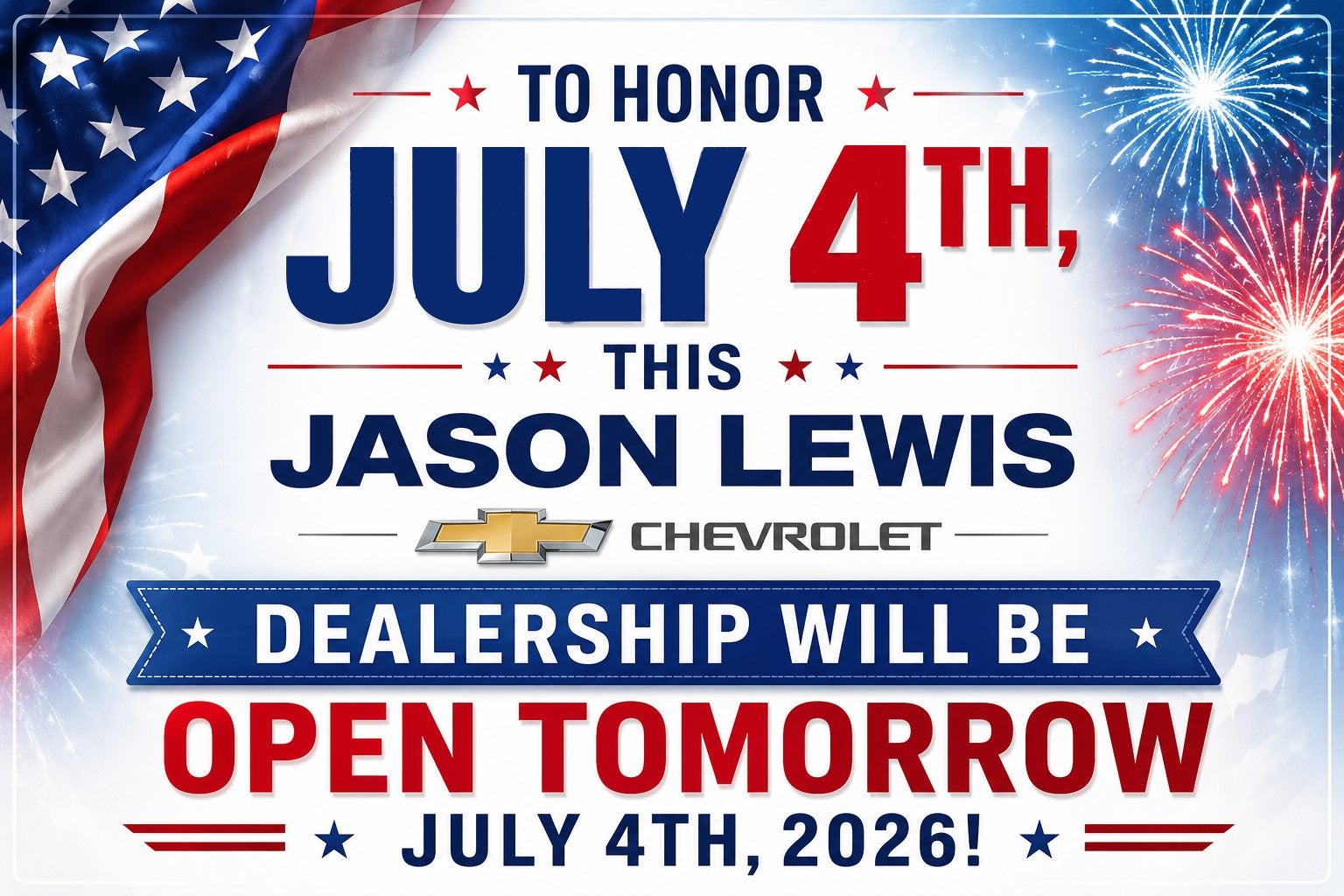 TO HONOR JULY 4TH THIS JASON LEWIS