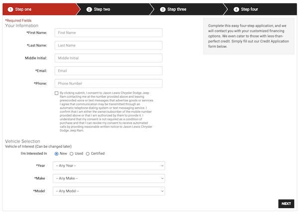 Bad Credit Auto Loan Application