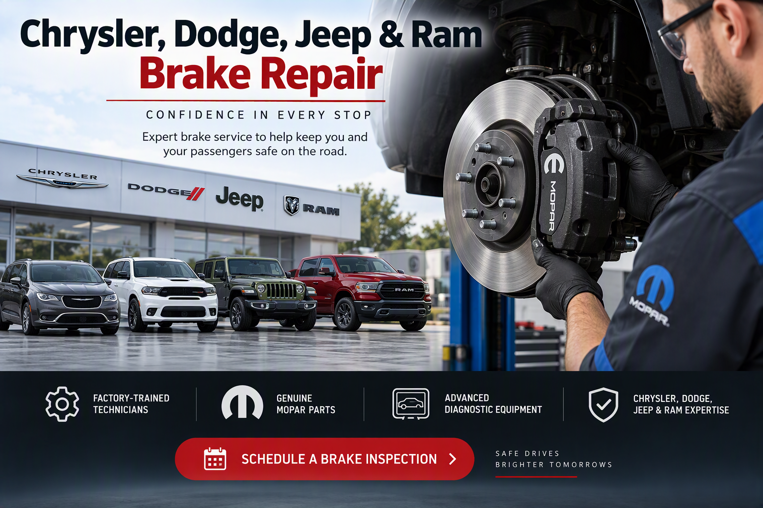Chrysler, Dodge, Jeep and Ram brake repair in Sparta, TN